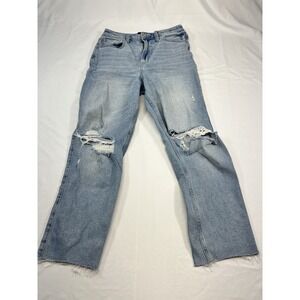 Holister Women's Ultra High‎ Rise Vintage Straight Jeans W29 L27 Distressed